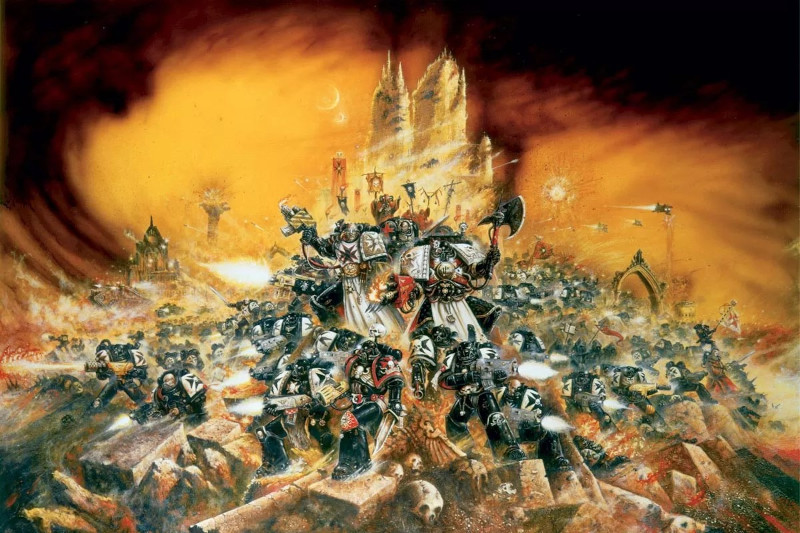 John Blanche's Black Templar cover art for 40K 3rd edition