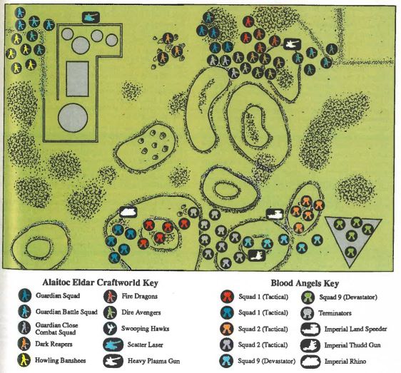 Alaitoc versus Blood Angels deployment